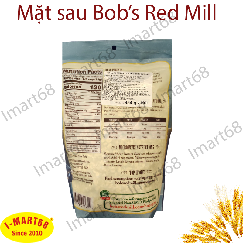 Yến mạch Bob’s Red Mill 454g
