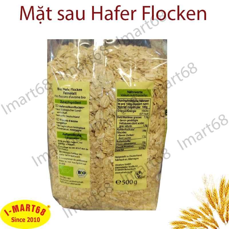 Yến mạch nguyên hạt Hafer Flocken 500g của Đức