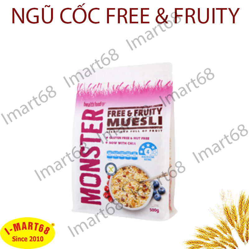 Yến mạch Free và Fruity Muesli với hạt chia Monster là sản phẩm được sản xuất tại Úc