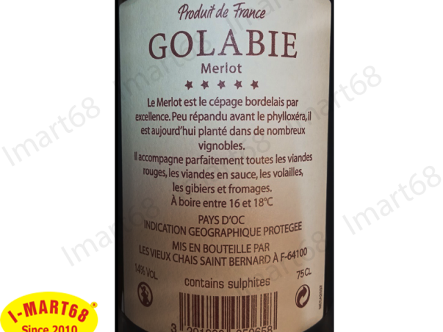 Rượu vang Pháp Golabie Merlot được sản xuất như thế nào 
