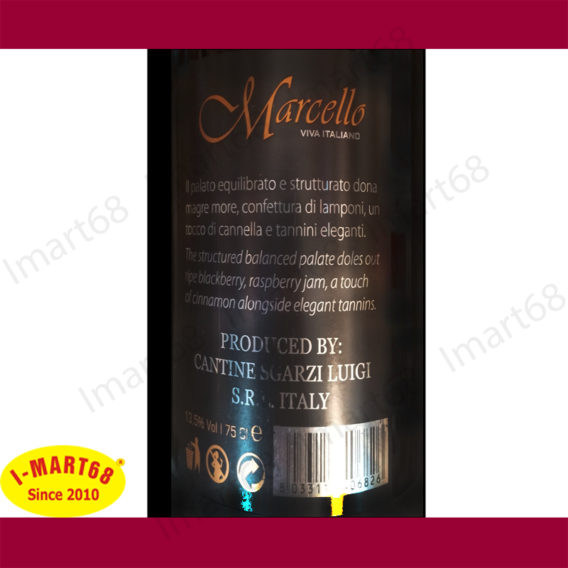 Rượu vang Ý nhập khẩu cao cấp Marcello