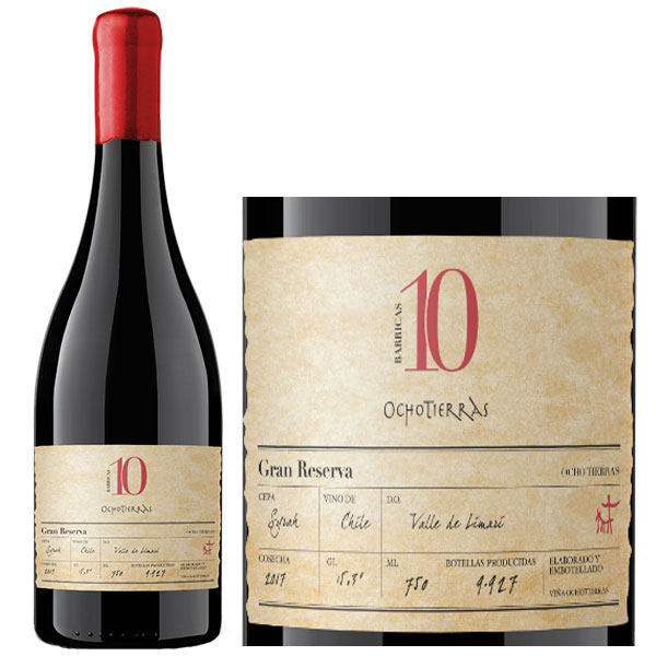 Rượu vang Chile nhập khẩu cao cấp OCHOTIERRAS 10
