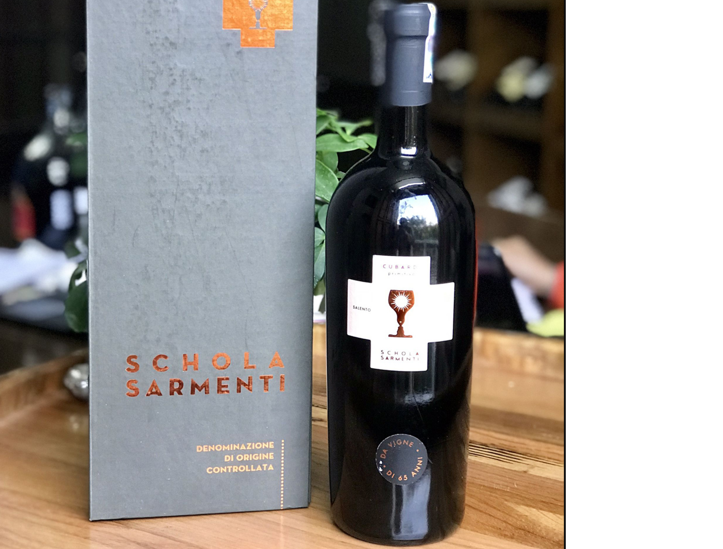 Rượu vang Ý nhập khẩu cao cấp Cubardi Primitivo Schola Sarmenti