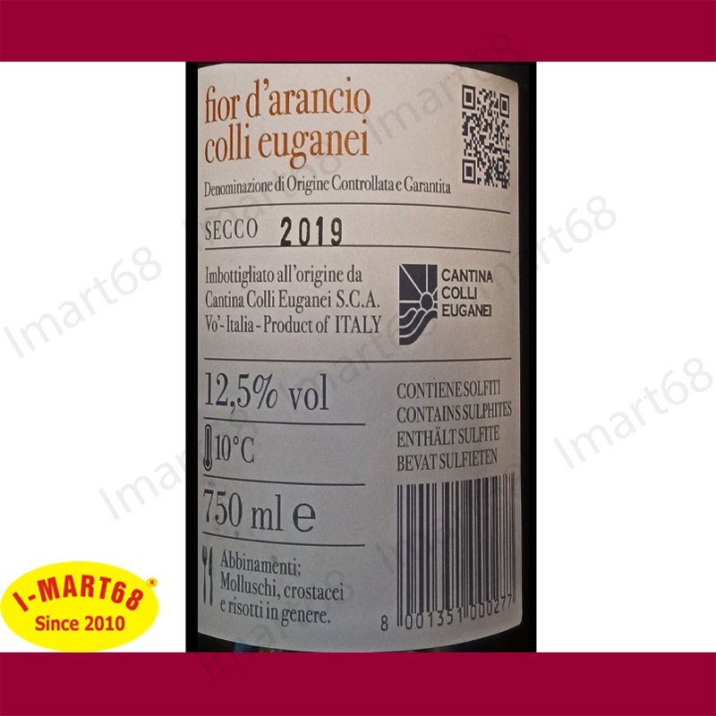 Rượu vang Ý nhập khẩu cao cấp Dior D’Arancio COLLI EUGANEI DOCG
