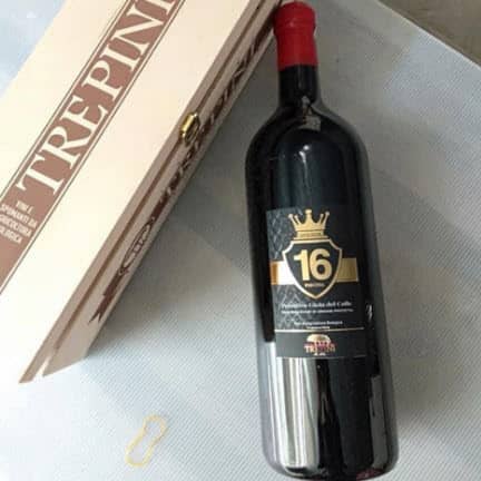 Rượu vang Ý cao cấp 16 độ Trepini Primitivo Piscina 750ml