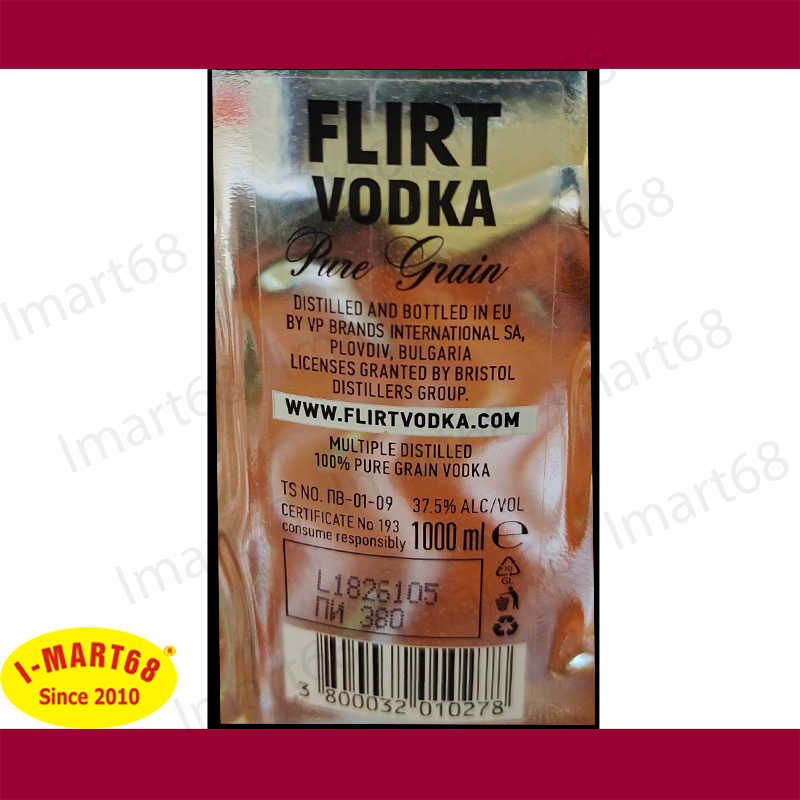 Rượu Vodka Bungari nhập khẩu cao cấp Flrit 1L