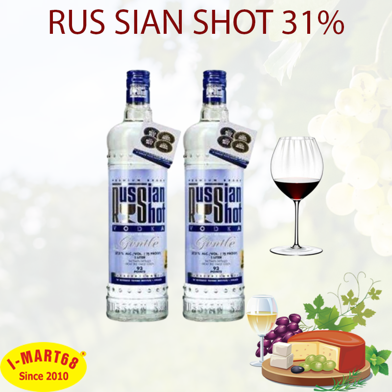 Rượu Vodka Russian Shot được làm từ dòng lúa mạch cao cấp 
