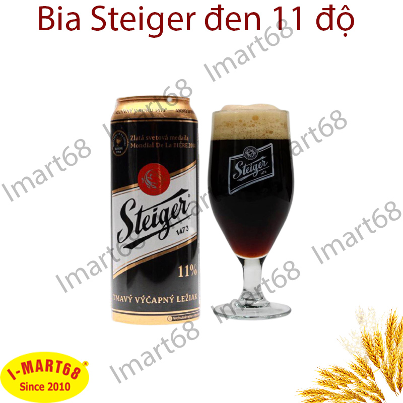 Bia Steiger đen 4.5 độ – Nhập khẩu thùng 24 lon 500ml
