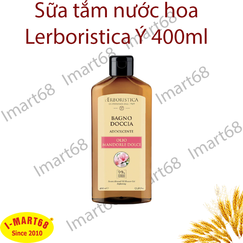 Sữa tắm nước hoa Lerboristica Ý 400ml (Tinh dầu hạnh nhân)