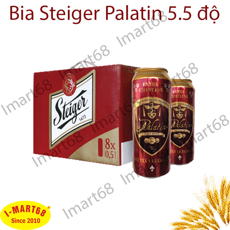Bia Steiger Palatin 5.5 độ – Bia nhập khẩu cao cấp thùng 24 lon 500ml