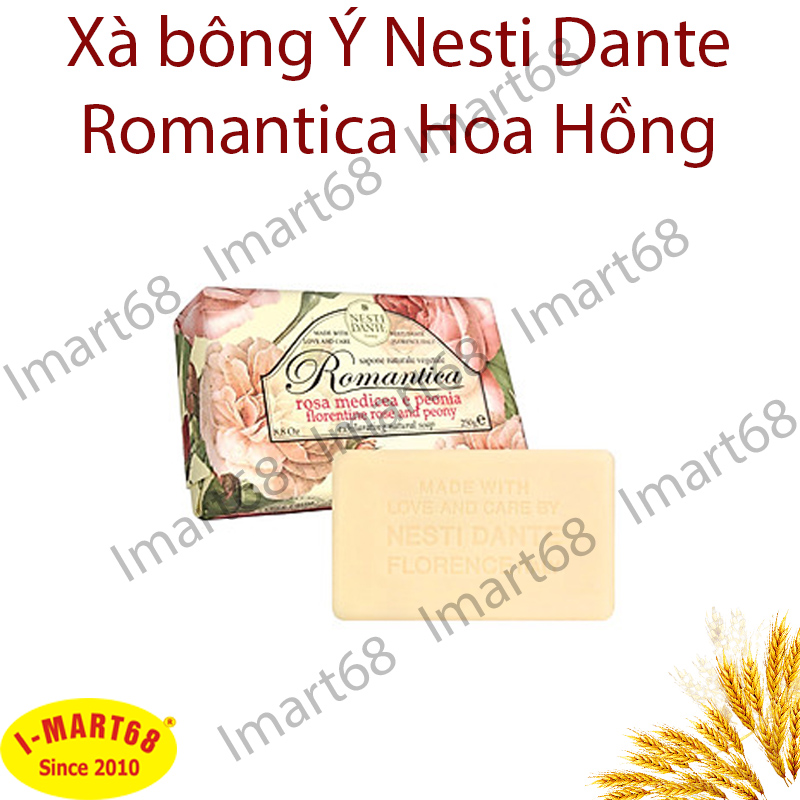 Xà bông Ý Nesti Dante Romantica 250g (Hương Hoa hồng và Mẫu đơn)